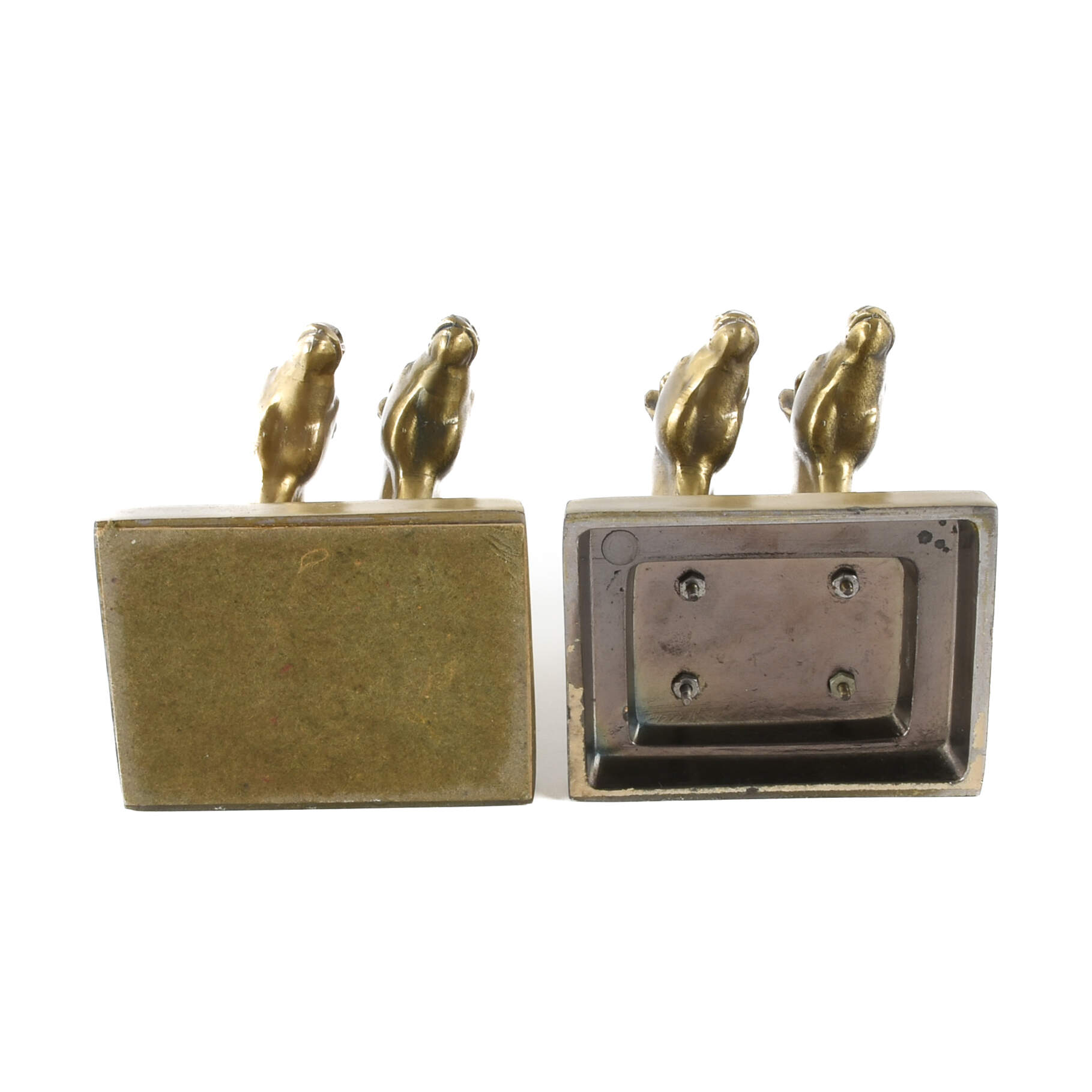 Frankart Gold Tone Stallion Bookends-6