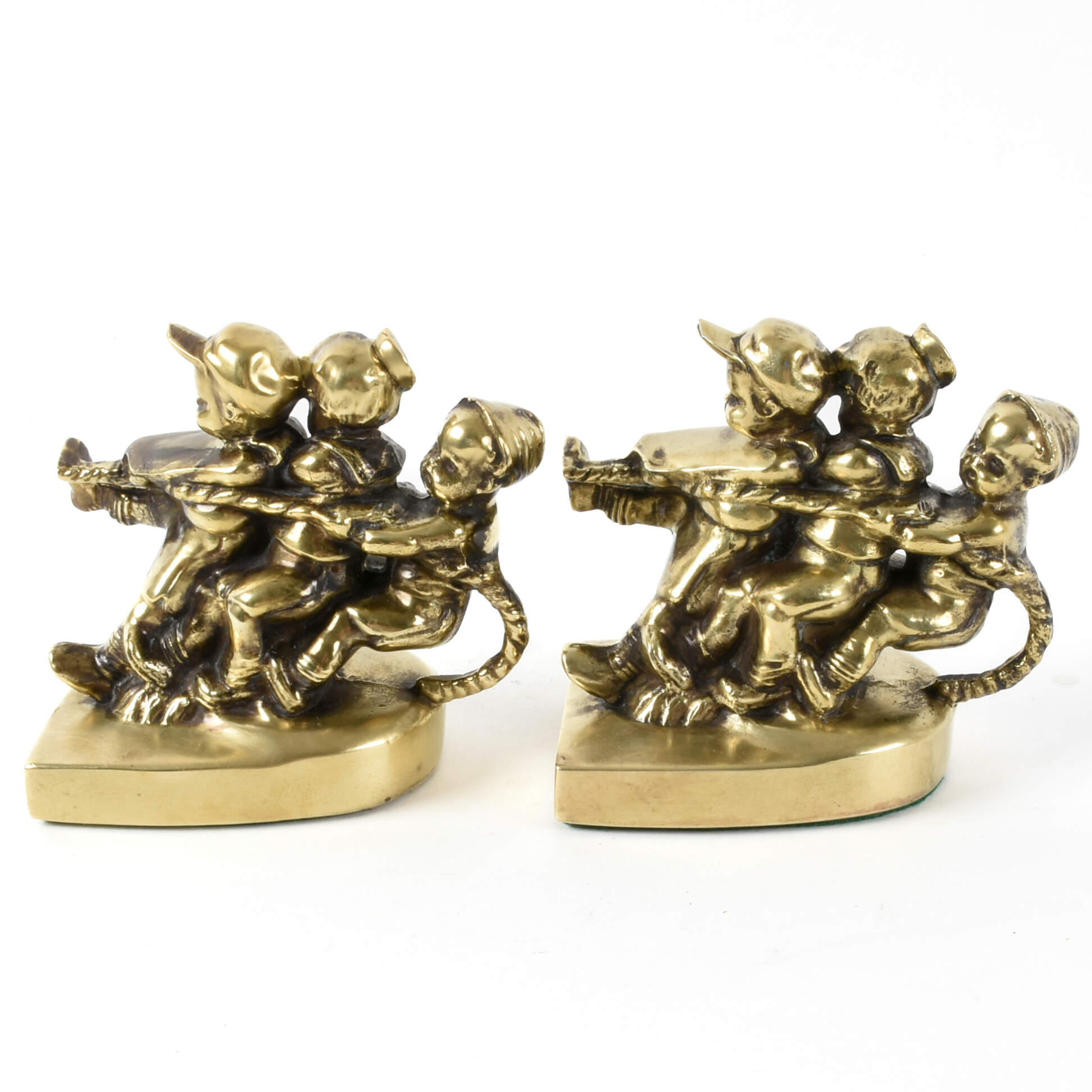 Brass Tug of War Bookends-3