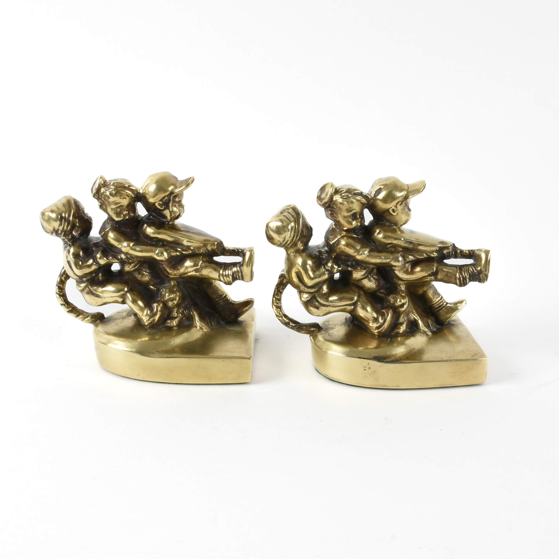 Brass Tug of War Bookends-2