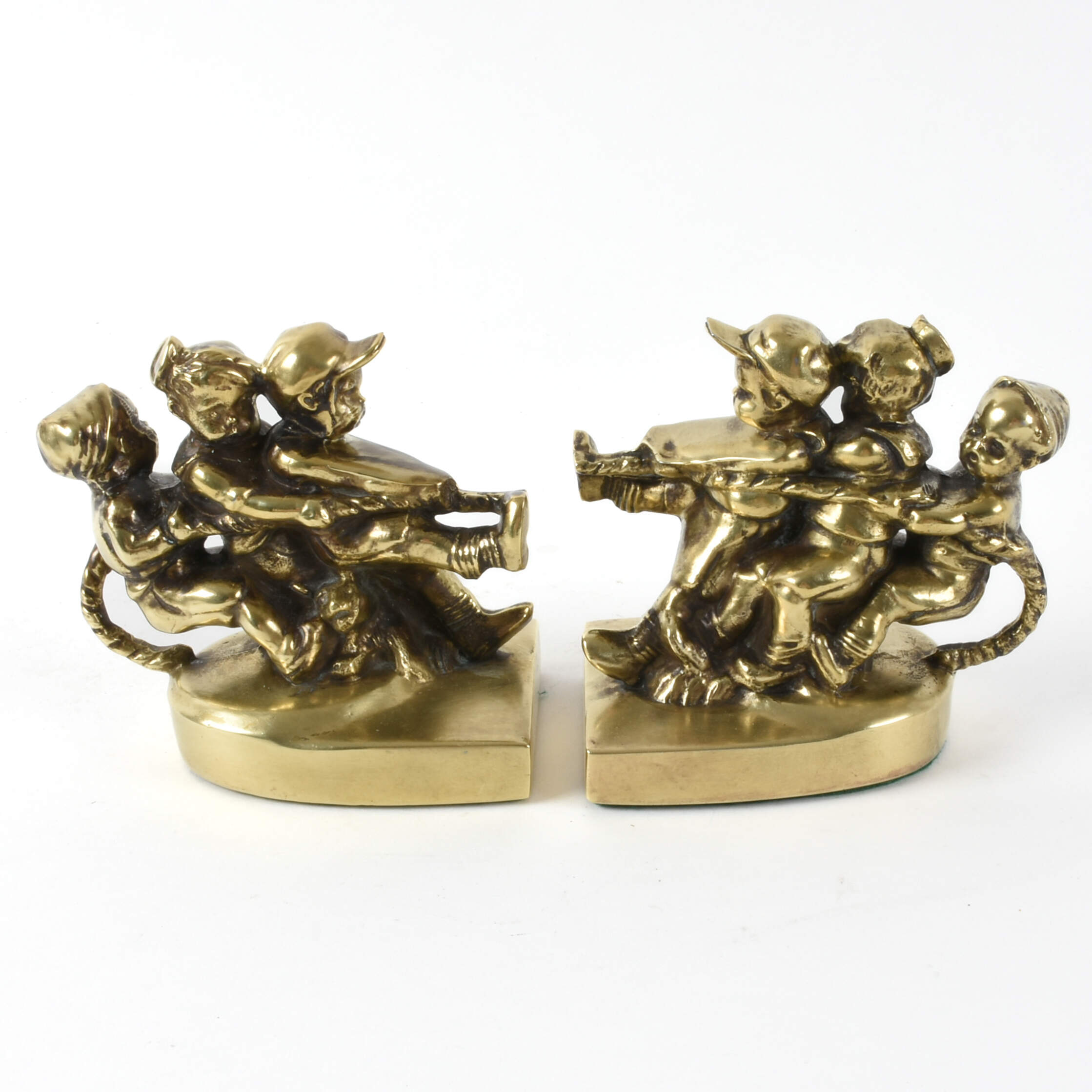 Brass Tug of War Bookends-1