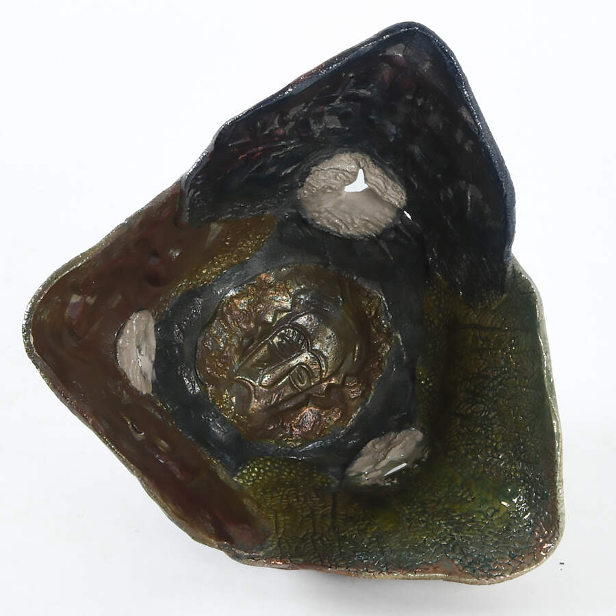 Contemporary Studio Hand-Built Pottery Bowl-3