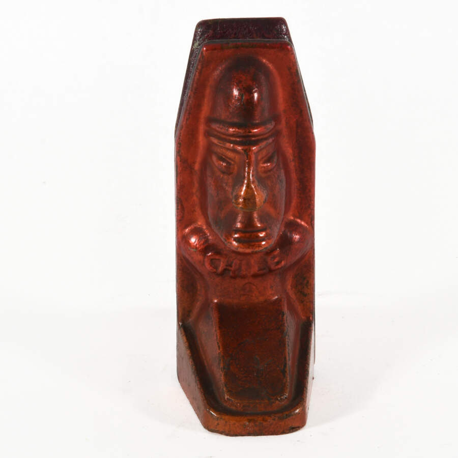 Pair of Metal Indigenous Painted Bookends-4