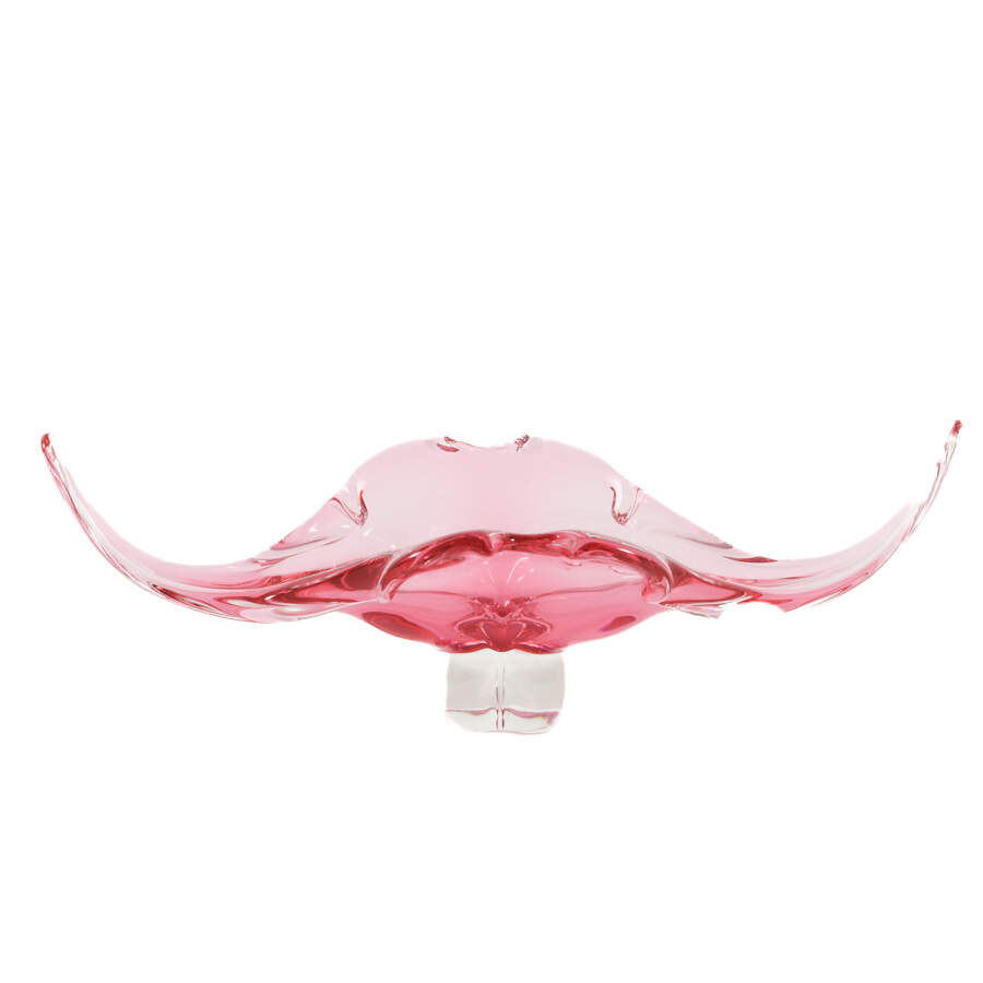 Josef Hospodka Pink Glass Centerpiece-1