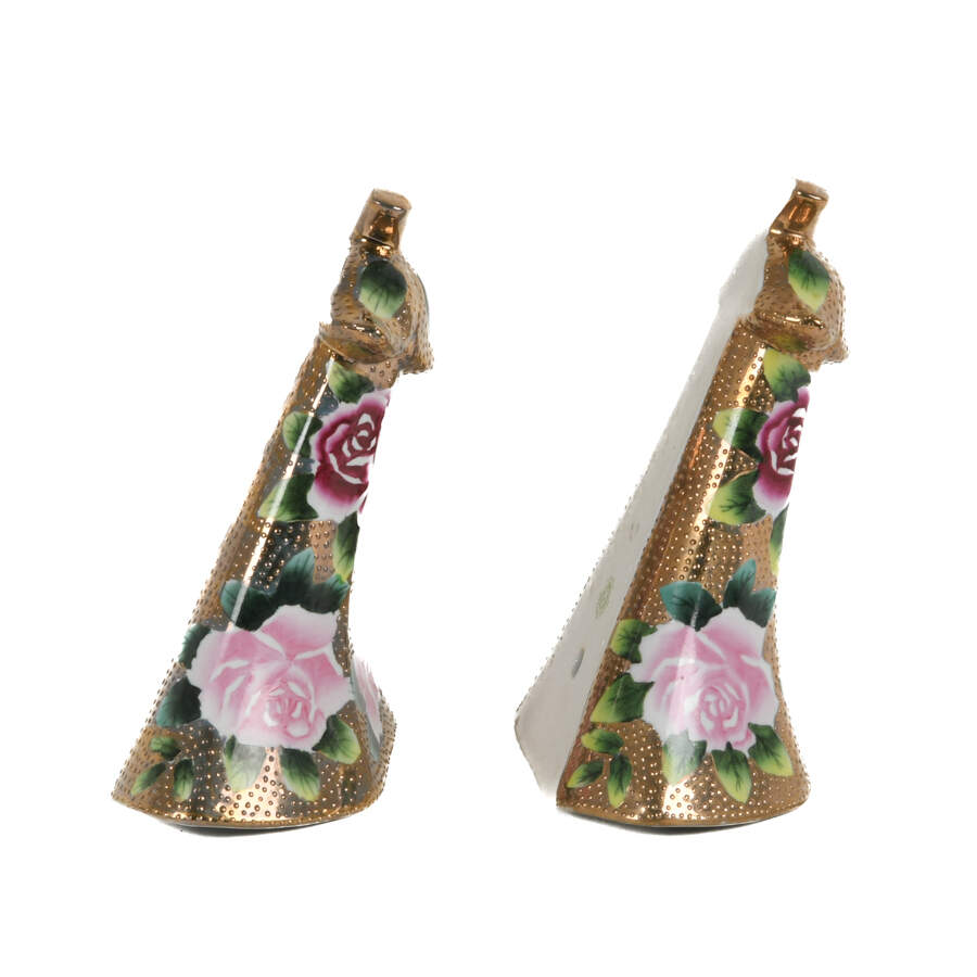 Pair of Pottery Roses Wall Pockets-15