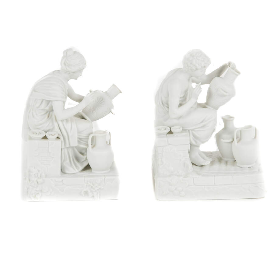 Pair of Royal Crown Original Arnart Creations Bisque Bookends-4