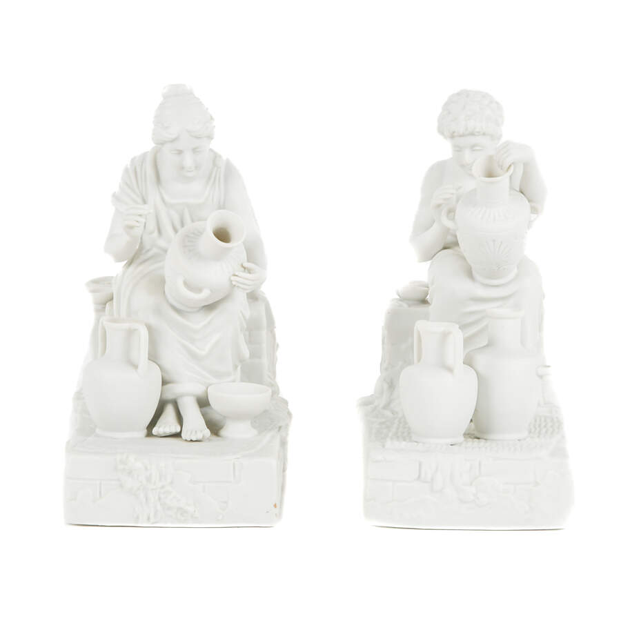 Pair of Royal Crown Original Arnart Creations Bisque Bookends-1