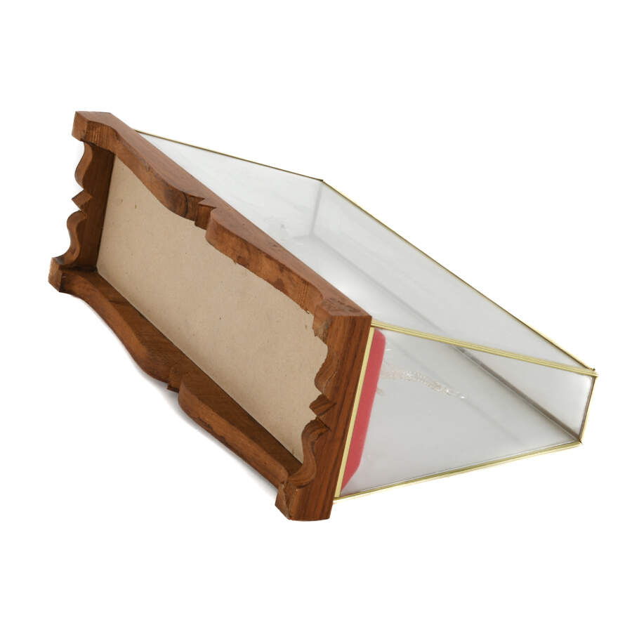 Chinese Spun Glass Royal Dragon Boat in Red Lined Case-9