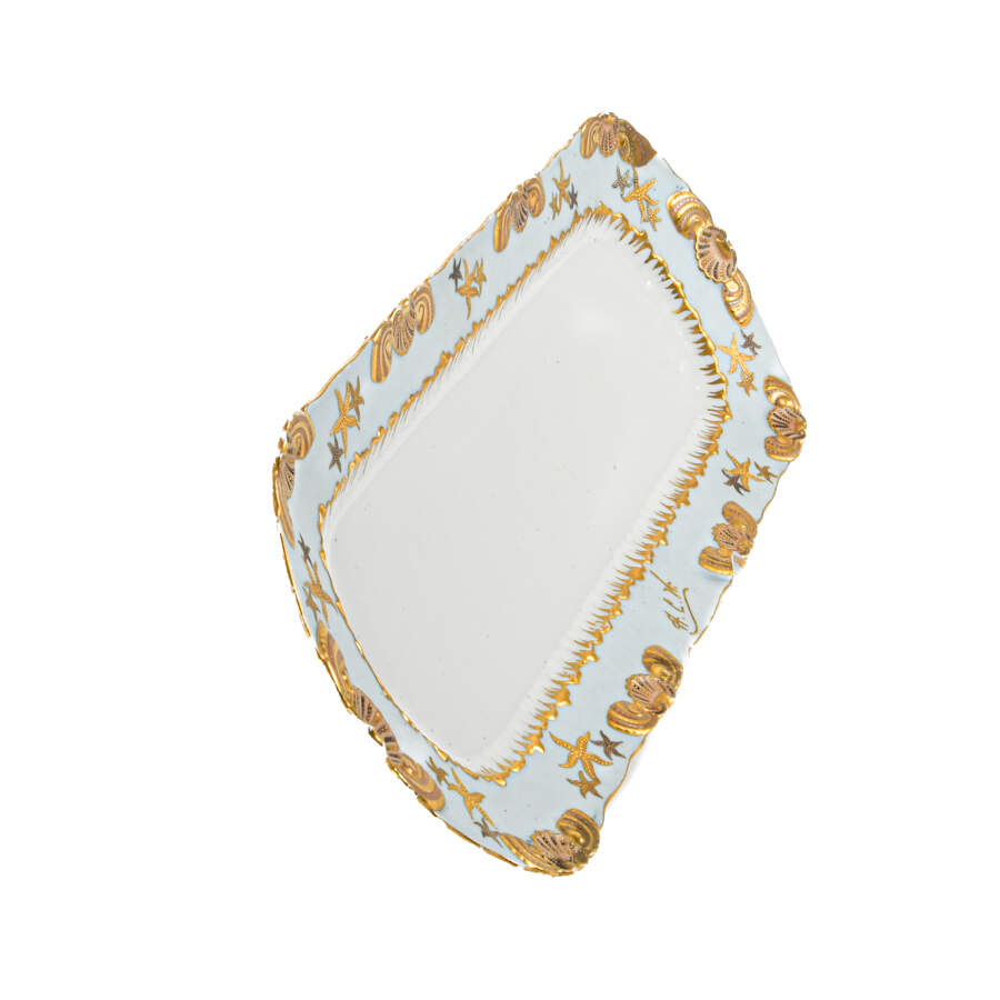 Antique French Gold and White Platter-3