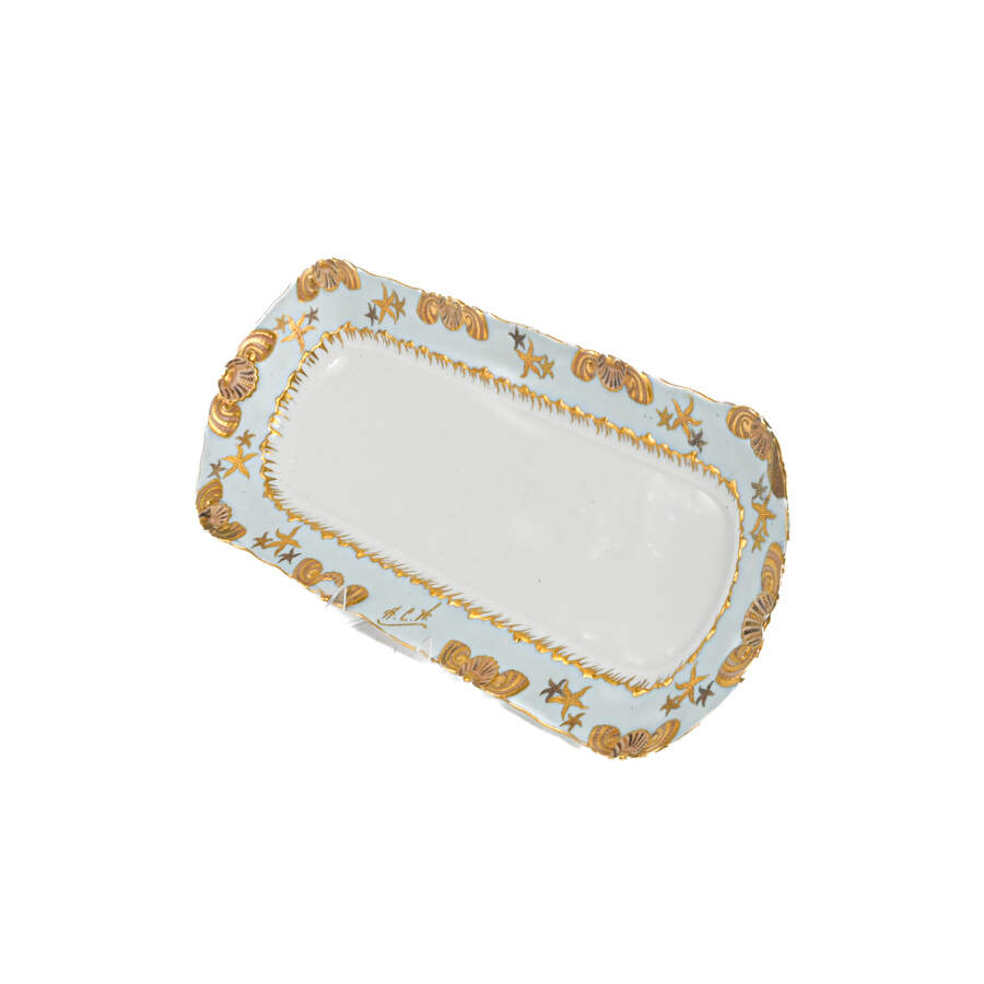 Antique French Gold and White Platter-2