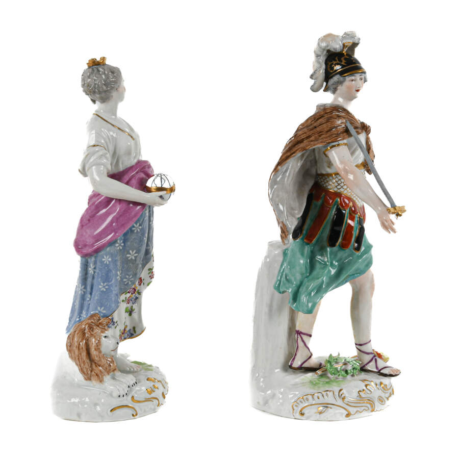 Pair of French Porcelain Figures in the Style of Meissen-4