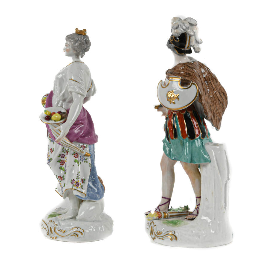 Pair of French Porcelain Figures in the Style of Meissen-2