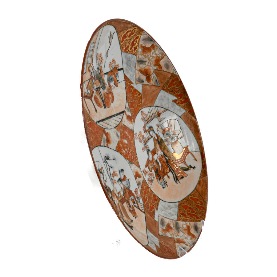 Antique Kutani Charger Plate-3