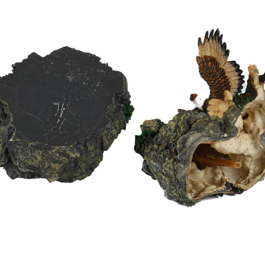 Resin Rocky Outcrop Bald Eagle Sculpture-10