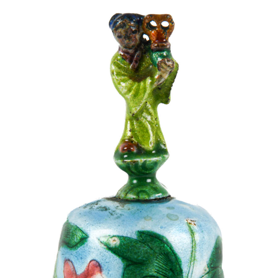 Lot of Two Chinese Enamel Bells-5