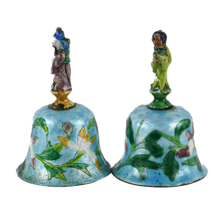 Lot of Two Chinese Enamel Bells-2