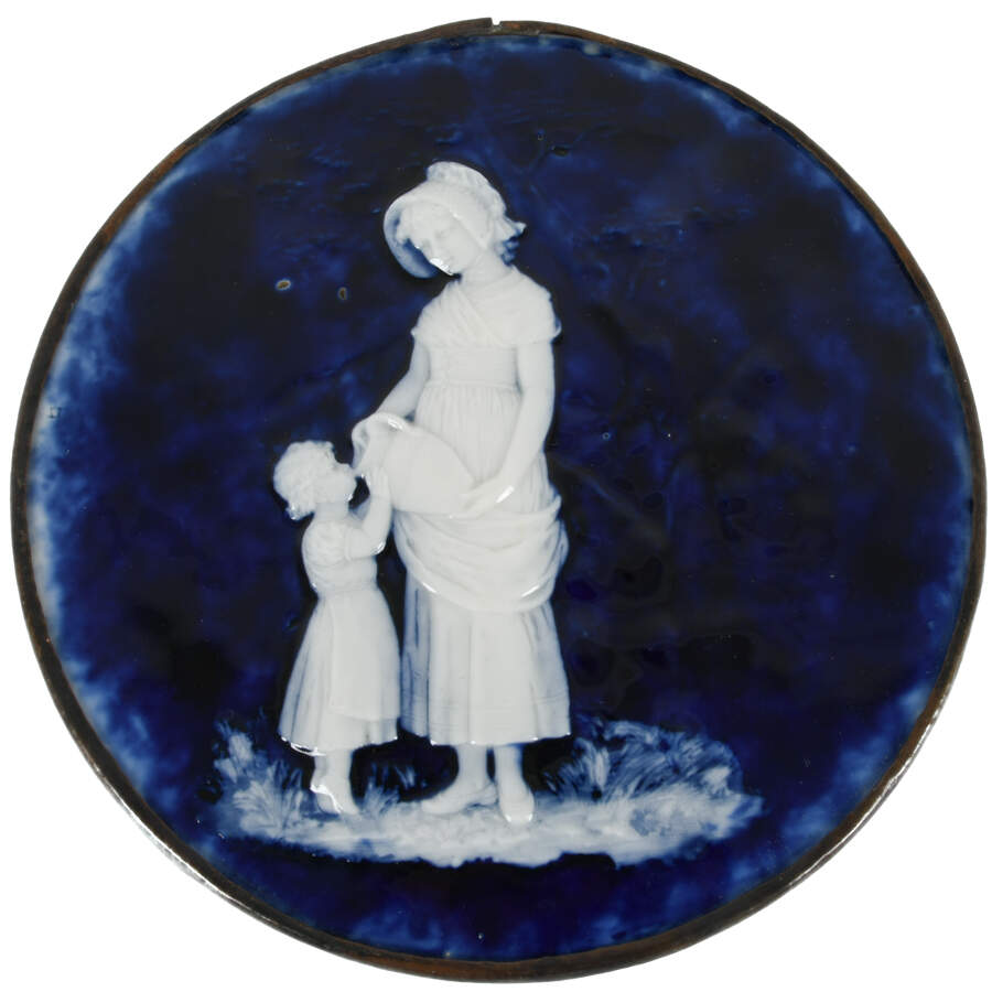 Decorated Portrait of a Mother and Child Wall Plaque-4