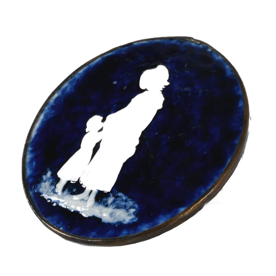 Decorated Portrait of a Mother and Child Wall Plaque-3