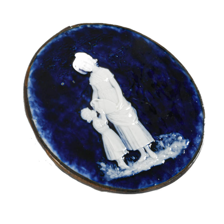 Decorated Portrait of a Mother and Child Wall Plaque-2