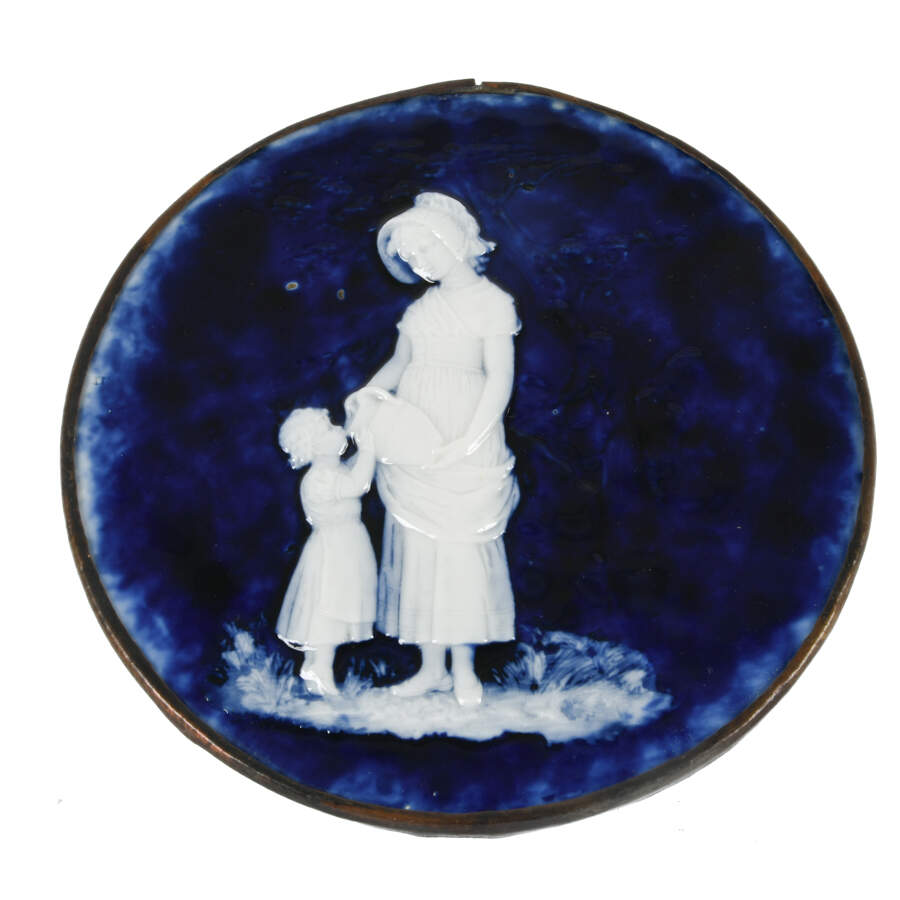 Decorated Portrait of a Mother and Child Wall Plaque-1