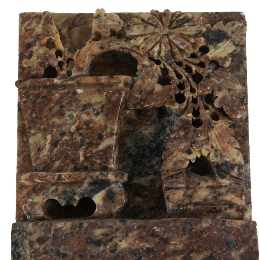 Chinese Carved Soapstone Bookends-6