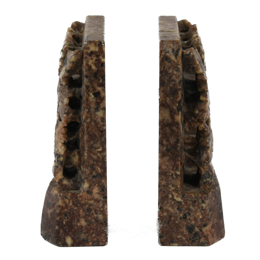 Chinese Carved Soapstone Bookends-3