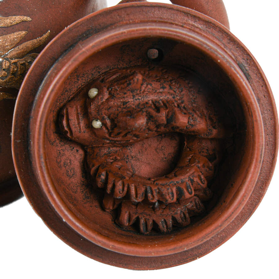 Chinese Yixing Clay Tiger and Dragon Teapot-8