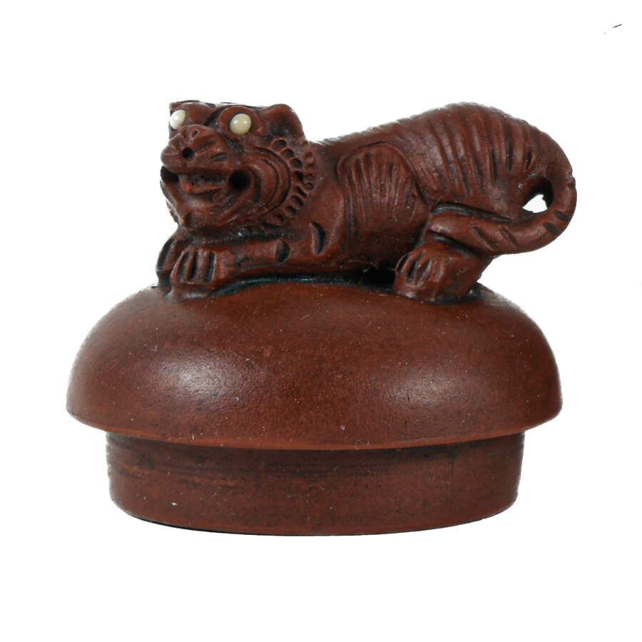 Chinese Yixing Clay Tiger and Dragon Teapot-7