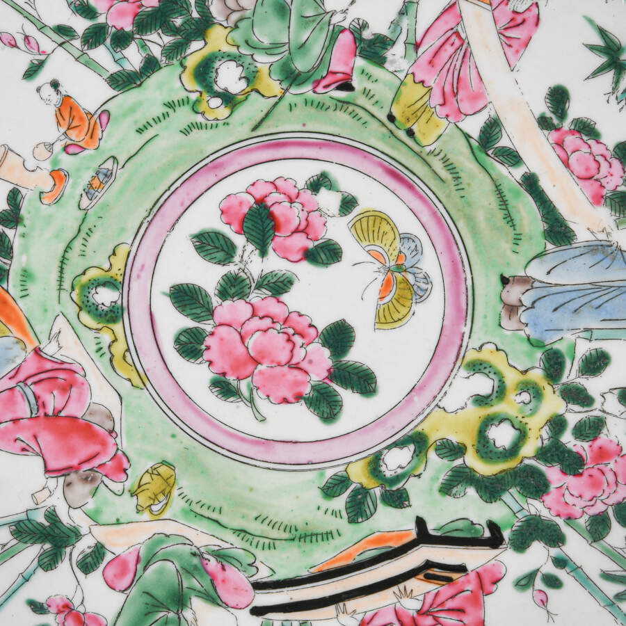 Antique Chinese Famille Rose Plate-4