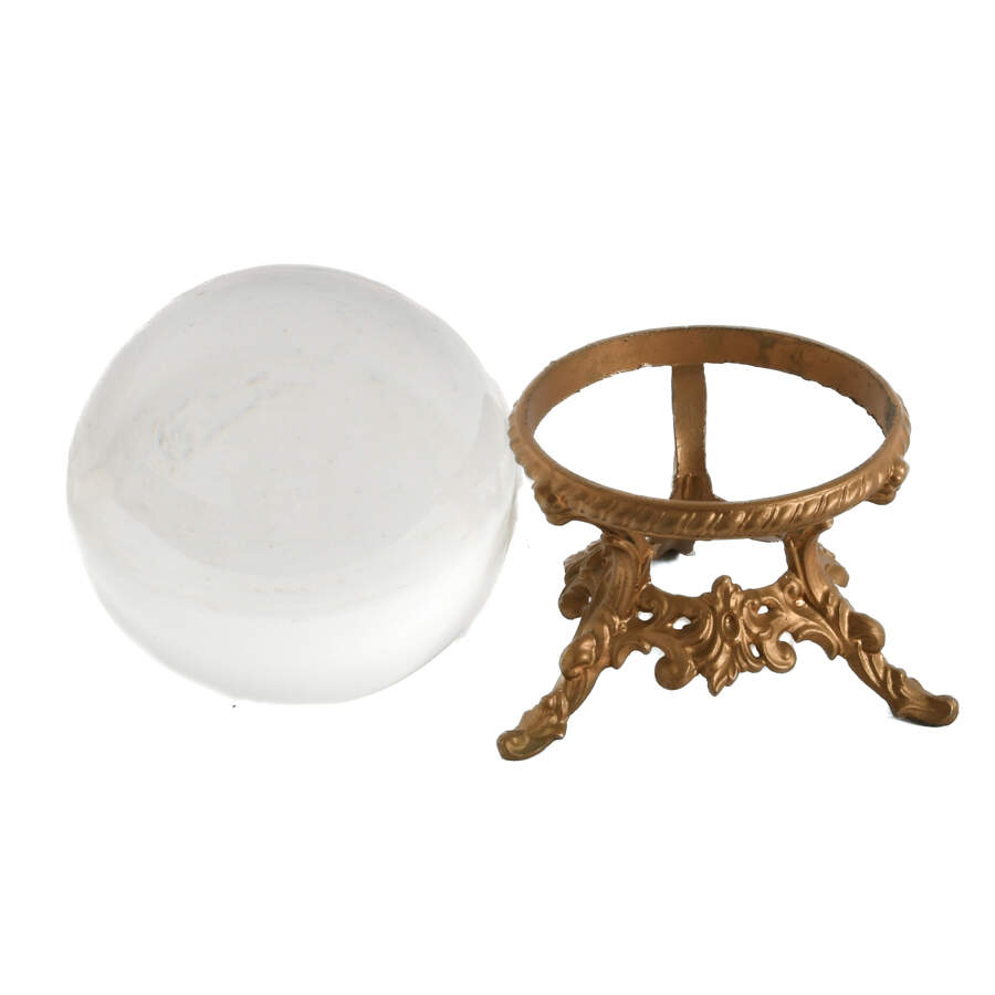 6 inch Crystal Ball with Gold Decorative Base-5