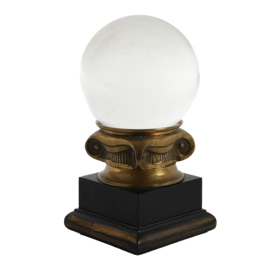 Crystal Ball with Gold and Black Base-3