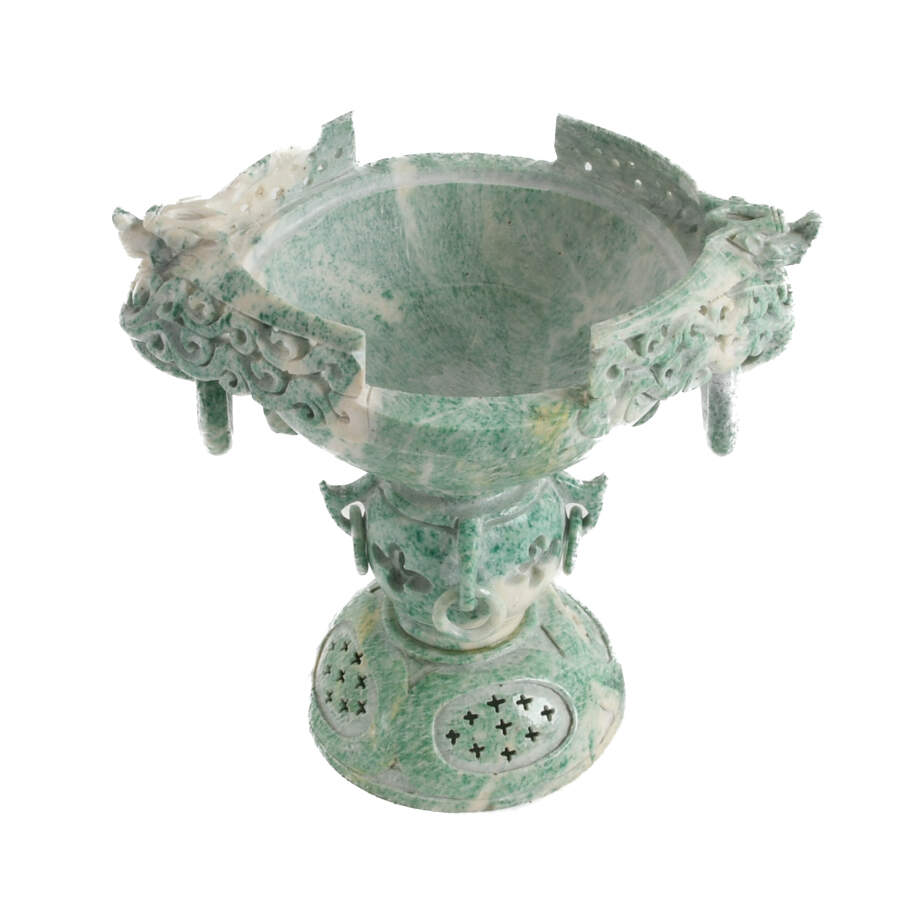 Carved Jade Incense Censer Burner-6