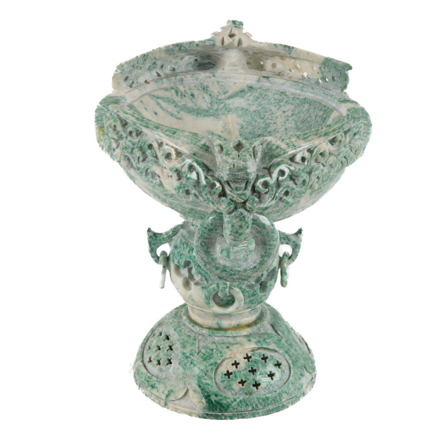 Carved Jade Incense Censer Burner-2