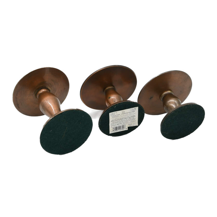 Set of 3 Bronzed Color Pedestal Stands-7