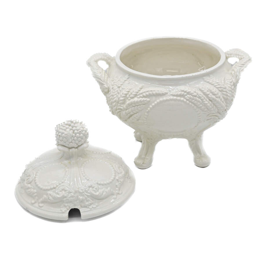 White Covered Footed Soup Tureen-5
