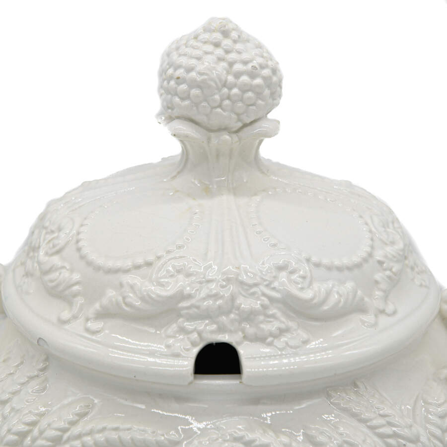 White Covered Footed Soup Tureen-4