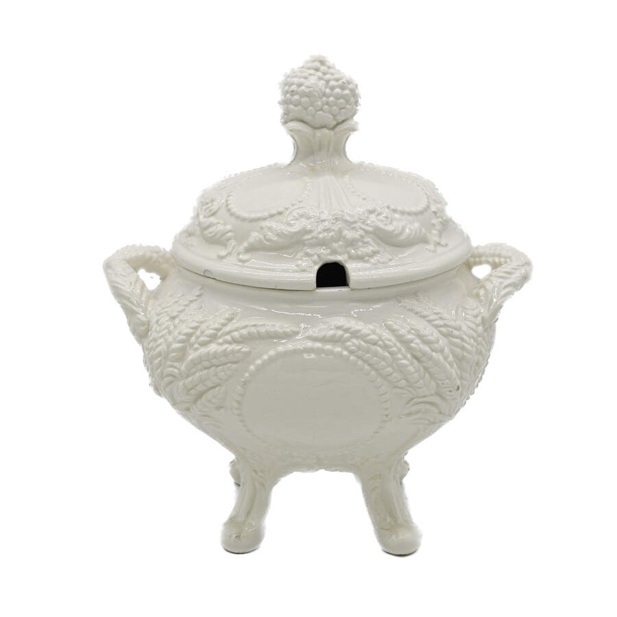White Covered Footed Soup Tureen-1