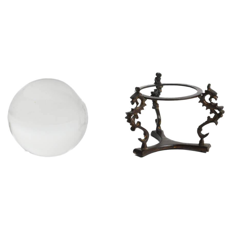 Crystal Ball with Sea Serpent Stand-3