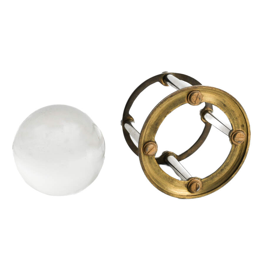 Crystal Ball with Acorn Finial Column Stand-4