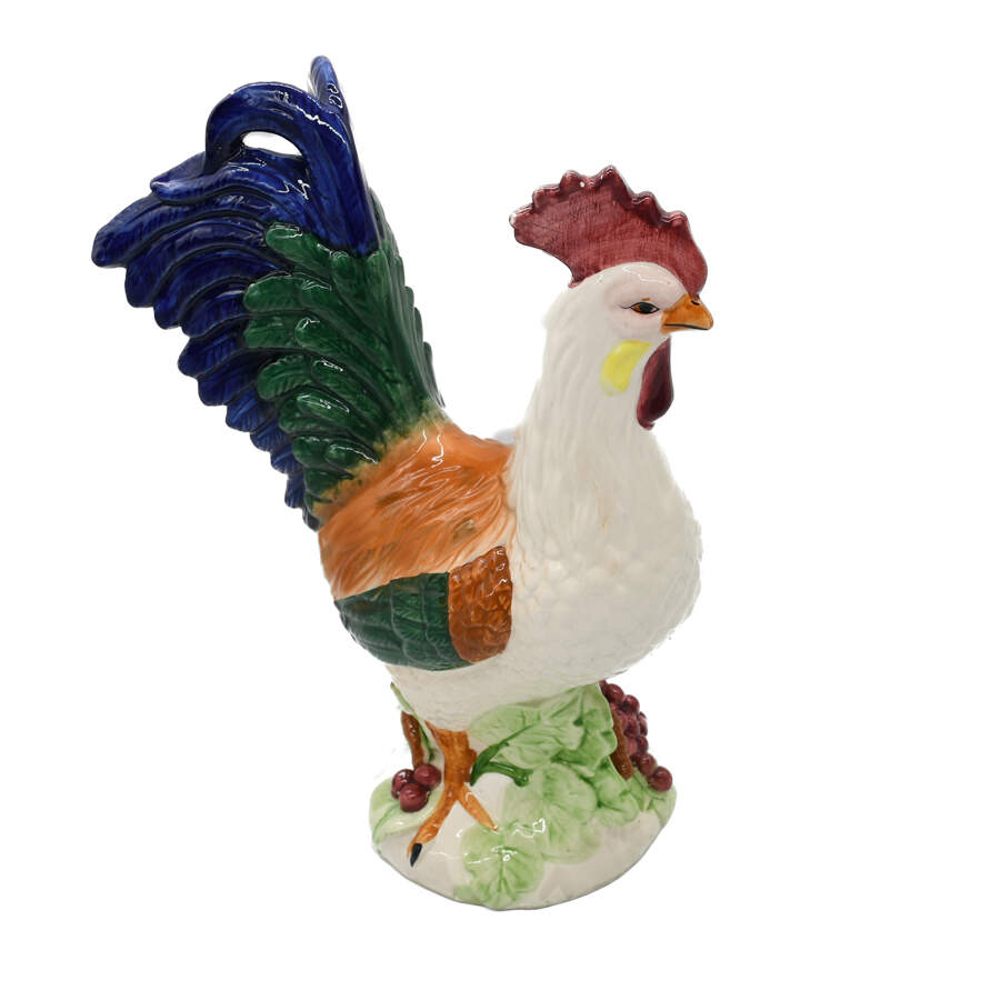 Decorative Accent Glazed Ceramic Rooster-5