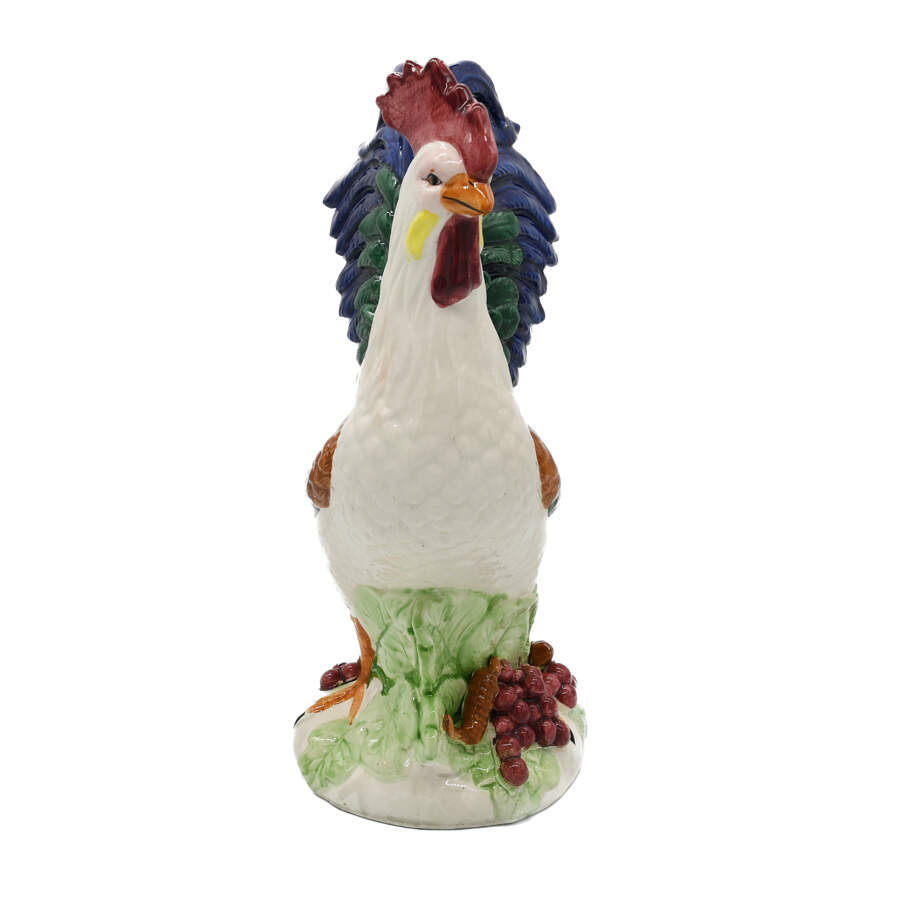 Decorative Accent Glazed Ceramic Rooster-1