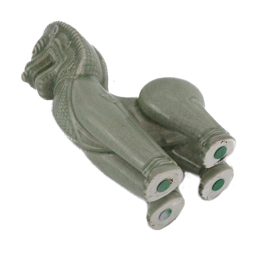Chinese Celadon Glazed Imperial Lion-7