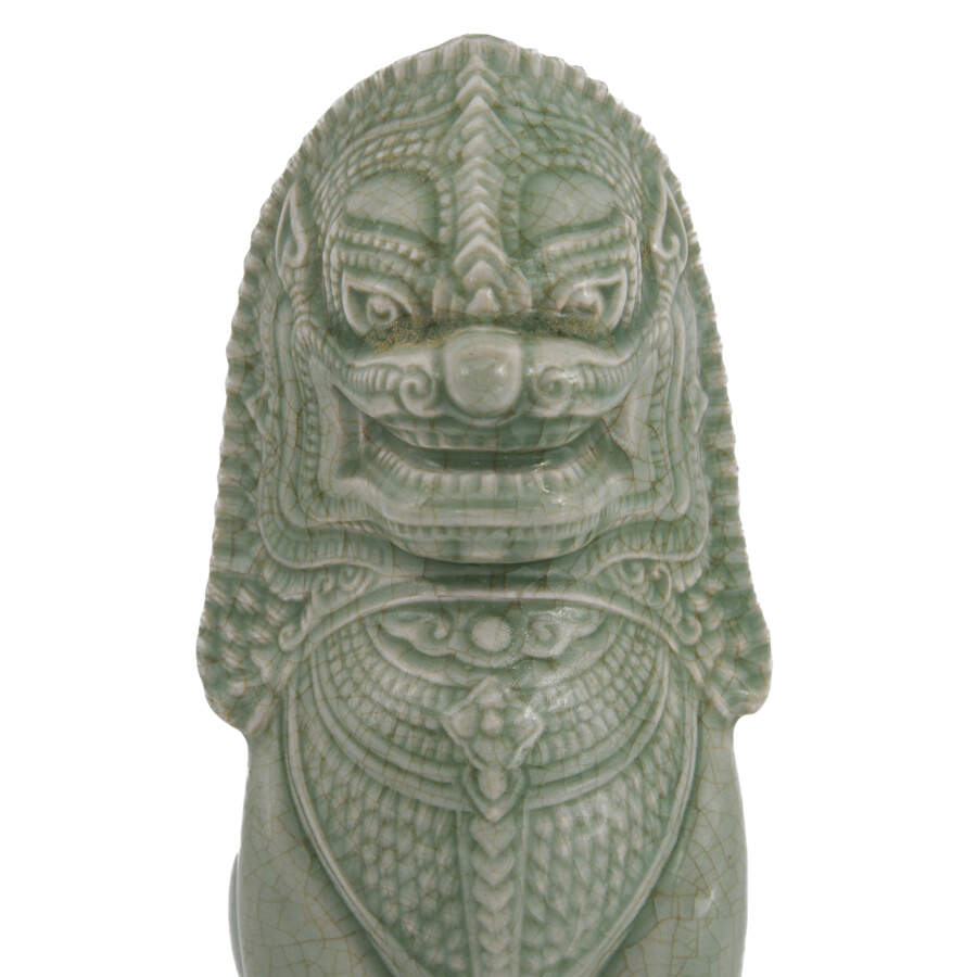 Chinese Celadon Glazed Imperial Lion-5