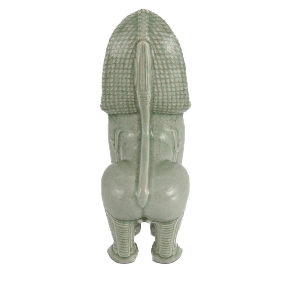 Chinese Celadon Glazed Imperial Lion-3