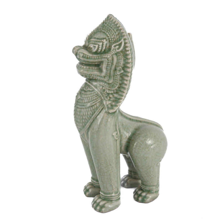 Chinese Celadon Glazed Imperial Lion-2