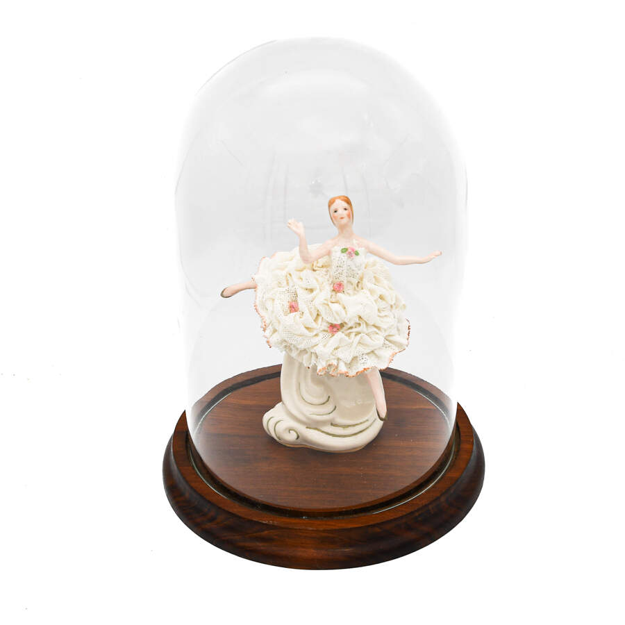 Dresden-Style Ballerina Dancer Figurine-1