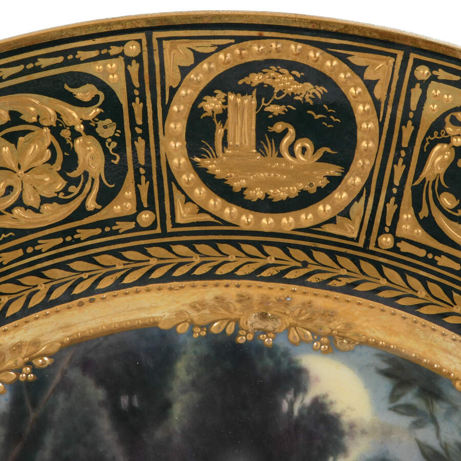 Antique Royal Vienna Hand-Painted "Nachtigall" Plate-3