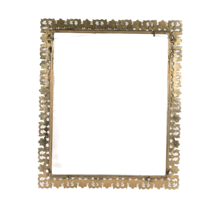 Antique Cast Metal Picture Frame-3