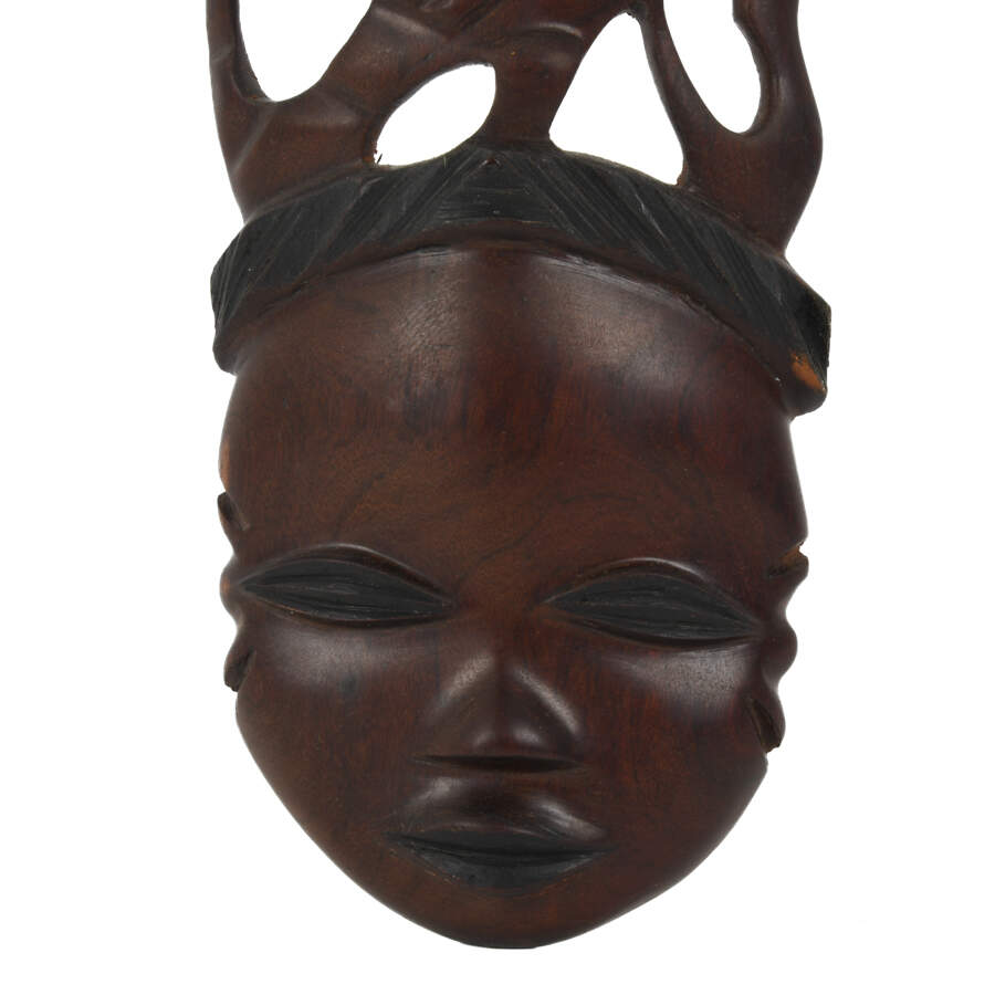 African Zambian Carved Wooden Wall Panel-2