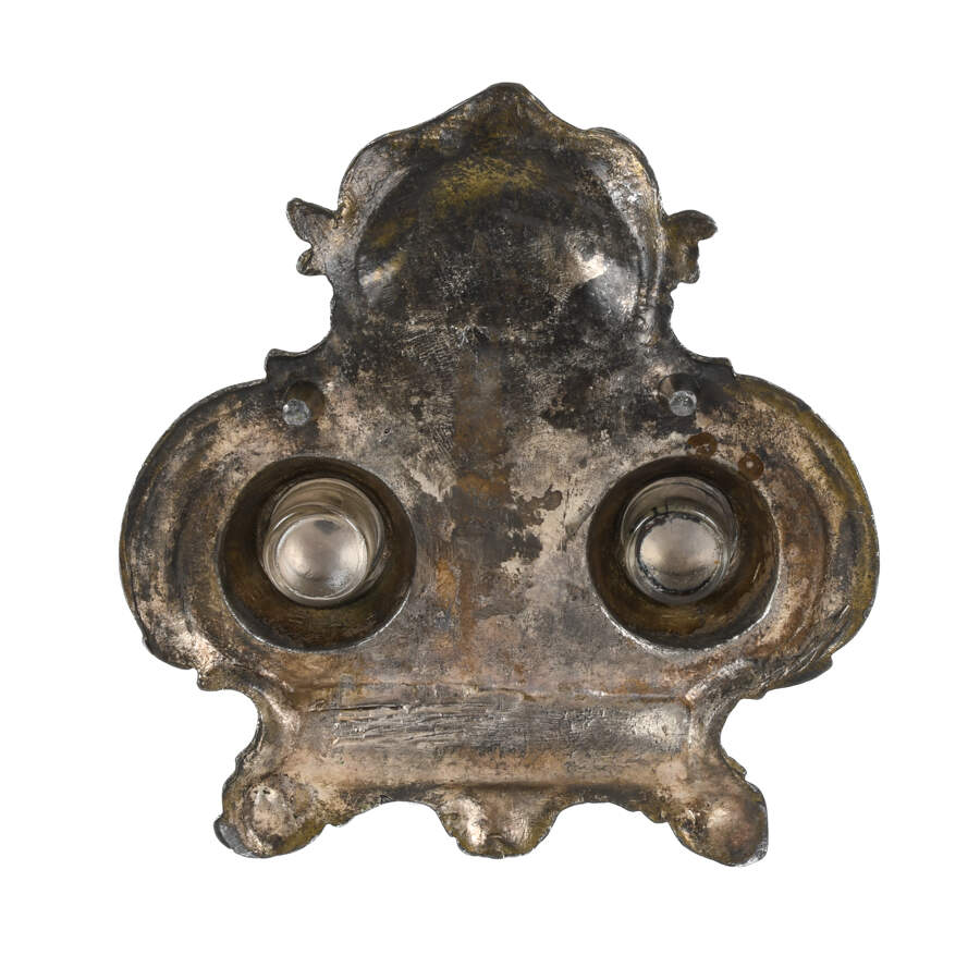 Antique Victorian 19th-Century Ornate Double Inkwell-6