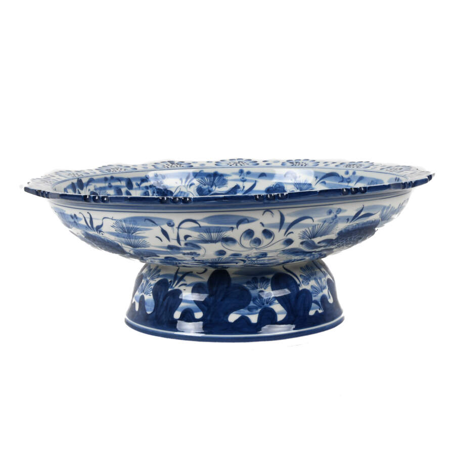 Chinoiserie-Style Decorative Tazza Attributed to Maitland Smith-1
